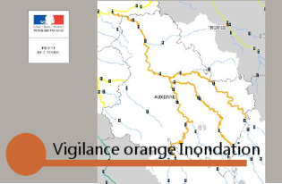 Crues :  vigilance orange pour l'Armançon, pour l'Yonne Amont et Aval et pour le Serein