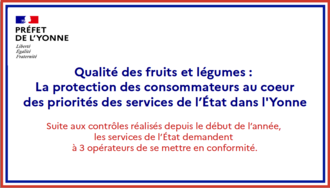Qualité des fruits et légumes : 3 opérateurs sanctionnés dans l'Yonne